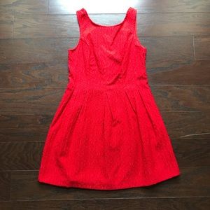 Red short dress